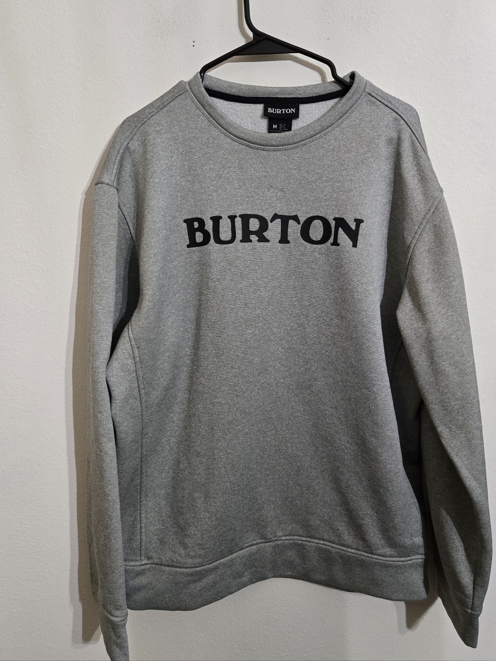 Burton Grey Crewneck Sweatshirt with Black Logo